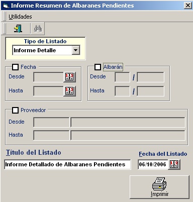 Listado Albaranes Pendientes
